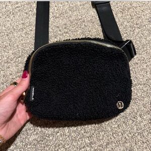 lululemon athletica Black Textured Crossbody Bag